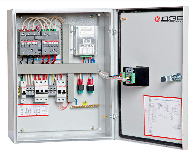 Шкаф АВР-150А-01-01-ABB на базе силовых контакторов ABB ДизельЭнергоРесурс Шкаф АВР-150А-01-01-ABB на базе силовых контакторов ABB ДизельЭнергоРесурс